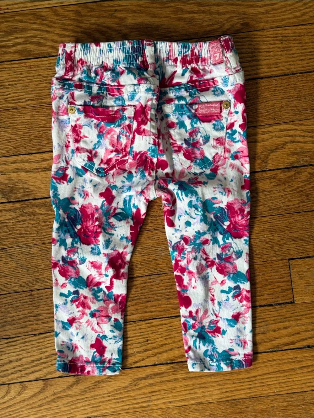 7 For All Mankind Kids Floral Print Pants - Size 18 Months